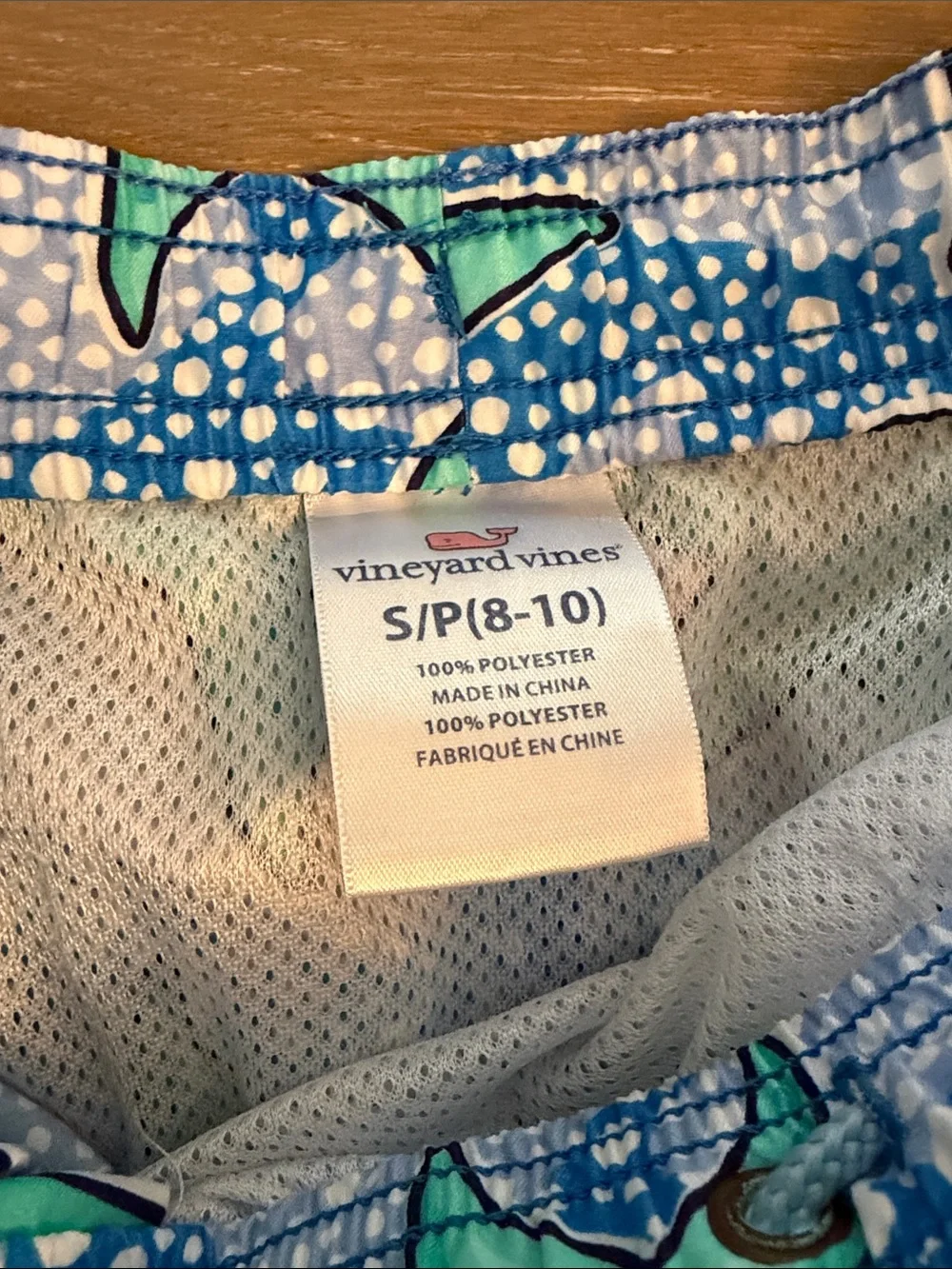 Vineyard Vines Chappy Kids Aqua & Teal Starfish Swim Trunks | s